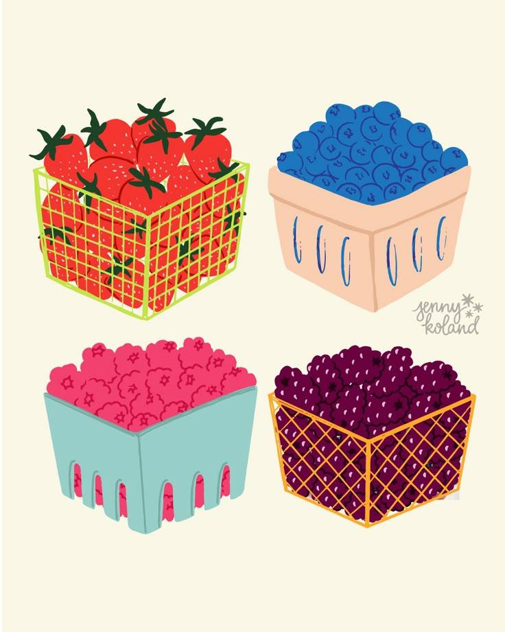 Country Meadow Assorted Berries Set
